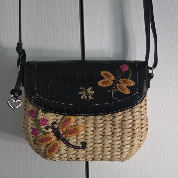 Brighton Dragonfly Straw Bag - Picture 1 of 11